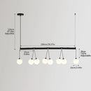 Modern 8-Light Globe Pendant Lights Hanging Chandelier for Kitchen Island