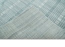 Modern Striped 8x10 Hand Made Ivory and Gray Blended Wool Area Rug