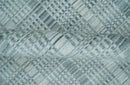Modern 8x10 Hand Made striped silver and Gray Blended Wool Area Rug