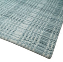 Modern 8x10 Hand Made striped silver and Gray Blended Wool Area Rug