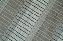 Modern 8x10 Hand Made Stripes Ivory and Brown Wool Flatwoven Area Rug