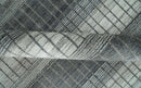 Modern Stripes 8x10 Hand Made Ivory and Gray Blended Wool Area Rug