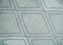 Modern 8x10 Silver, Ivory and Charcoal Geometrical Handmade Art Silk Area Rug