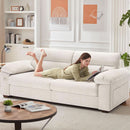 Modern 90.5 Inch Chenille Sofa With USB Charging