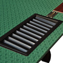 Modern 96-Inch Wooden Poker Table With U Shape Legs, Drop Box And Chips Tray (SAK83109)
