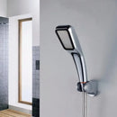 Modern abs chrome square rainfall shower head for bathroom