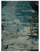 Modern Abstract 2x2, 2x4, 4x6 and 8x10 Feet Multi color Hand Tufted Wool and Viscose Area Rug | BAN01