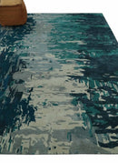 Modern Abstract 2x2, 2x4, 4x6 and 8x10 Feet Multi color Hand Tufted Wool and Viscose Area Rug | BAN01