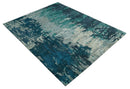 Modern Abstract 2x2, 2x4, 4x6 and 8x10 Feet Multi color Hand Tufted Wool and Viscose Area Rug | BAN01