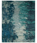 Modern Abstract 2x2, 2x4, 4x6 and 8x10 Feet Multi color Hand Tufted Wool and Viscose Area Rug | BAN01