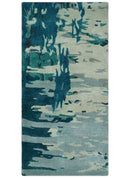 Modern Abstract 2x2, 2x4, 4x6 and 8x10 Feet Multi color Hand Tufted Wool and Viscose Area Rug | BAN01