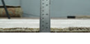 Modern Abstract 2x3 Beige and Gray Hand Knotted  Wool and Silk Area Rug