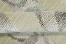 Modern Abstract 2x3 Beige and Gray Hand Knotted  Wool and Silk Area Rug