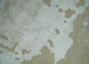 Modern Abstract 8x10 Beige, Ivory and Gray Hand Knotted Bamboo Silk and Wool Area Rug