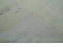 Modern Abstract Beige and Silver Hand loom 5x8 wool and Art Silk Area Rug