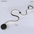 Modern abstract black iron body led wall lamp bedroom sconce