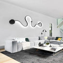 Modern abstract black iron body wall lamp for bedroom living room