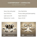 Modern abstract black & white led ceiling light for kitchens