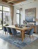 Modern Abstract Blue Hand Knotted bamboo Silk 8x10 Area Rug