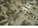 Modern Abstract Brownish - Green and Ivory Hand loom 6x9 wool and Art Silk Area Rug