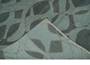Modern Abstract Charcoal and Gray Hand loom 6x9 Wool and Art Silk Area Rug