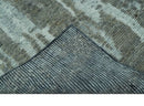 Modern abstract Charcoal and Light Blue Hand knotted 5x8 wool Area Rug