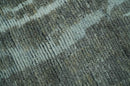 Modern abstract Charcoal and Light Blue Hand knotted 5x8 wool Area Rug
