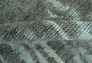 Modern abstract Charcoal and Light Blue Hand knotted 5x8 wool Area Rug