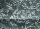 Modern Abstract Charcoal, Grey and Silver Hand Knotted 6x9.4 Floral Wool and Silk Area Rug