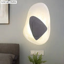 DecorBites™ Minimalist Clear Glass Rock Wall Sconce: Black/Gold LED Flush Mount for Dining Room