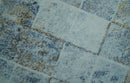Modern Abstract Design Blue And Brown 8x10 Hand Knotted Wool Area Rug