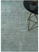 Modern Abstract Design Gray 8x10 Hand Knotted Art Silk Rug