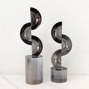 Modern abstract geometric crystal ornaments ring living room sculpture
