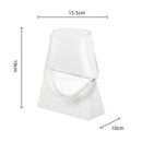 Modern abstract glass vase with white marble base living room decor