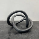 Modern abstract gold ring knot sculpture living room art decor