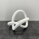 Modern abstract gold ring knot sculpture living room art decor