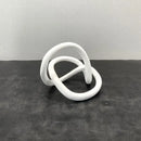 Modern abstract gold ring knot sculpture living room art decor