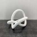 Modern abstract gold ring knot sculpture living room art decor