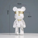 Modern abstract graffiti bear figurine living room decor statuette
