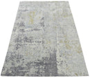 Hand Loom 6x9 Modern Abstract Gray and Ivory Area Rug