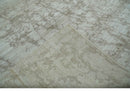 Modern Abstract Gray and Silver Hand knotted 6x9 Viscose Area Rug