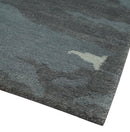 Modern Abstract Gray, Charcoal and Ivory Hand knotted 5x7 wool and Art Silk Area Rug