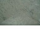 Modern Abstract Gray, Green and Silver Hand loom 4.6x6.6 wool and Art Silk Area Rug