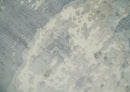 Modern Abstract Handmade 8x10 Beige and Gray Bamboo Silk Area Rug