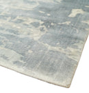 Modern Abstract Handmade 8x10 Beige and Gray Bamboo Silk Area Rug
