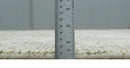 Modern Abstract Ivory, Green and Charcoal 5x8 Hand loom Wool and Viscose Area Rug