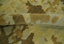 Modern Abstract Olive, Beige and Brown Hand knotted 5x6.6 wool Area Rug