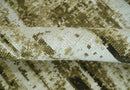 Modern Abstract Olive, ivory and Green Hand Knotted 5x8 wool and Art Silk Area Rug