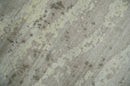 Modern Abstract Silver and Beige Hand knotted 6x9 Art Silk Area Rug