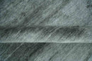 Modern Abstract Silver, Green and Charcoal Hand loom 6x9 wool and Bamboo Silk Area Rug